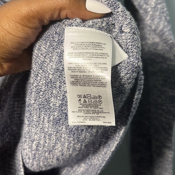 • Brooks Brothers Red Fleece Blue Sweater New Without Tags - Picture 6 of 13